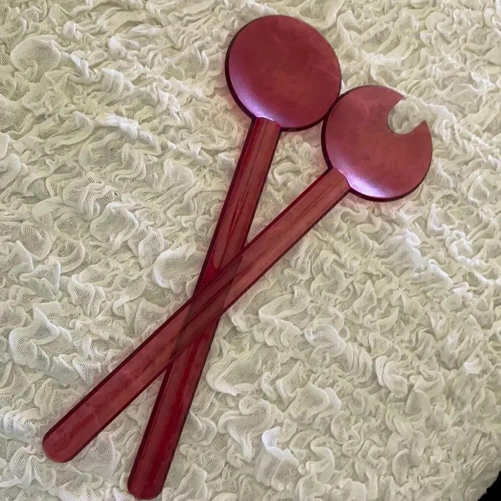 Tupperware Preludio Cranberry Red Salad Servers
